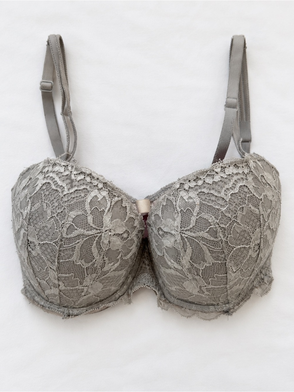 Victoria's Secret Lace Underwire Bra - Gray